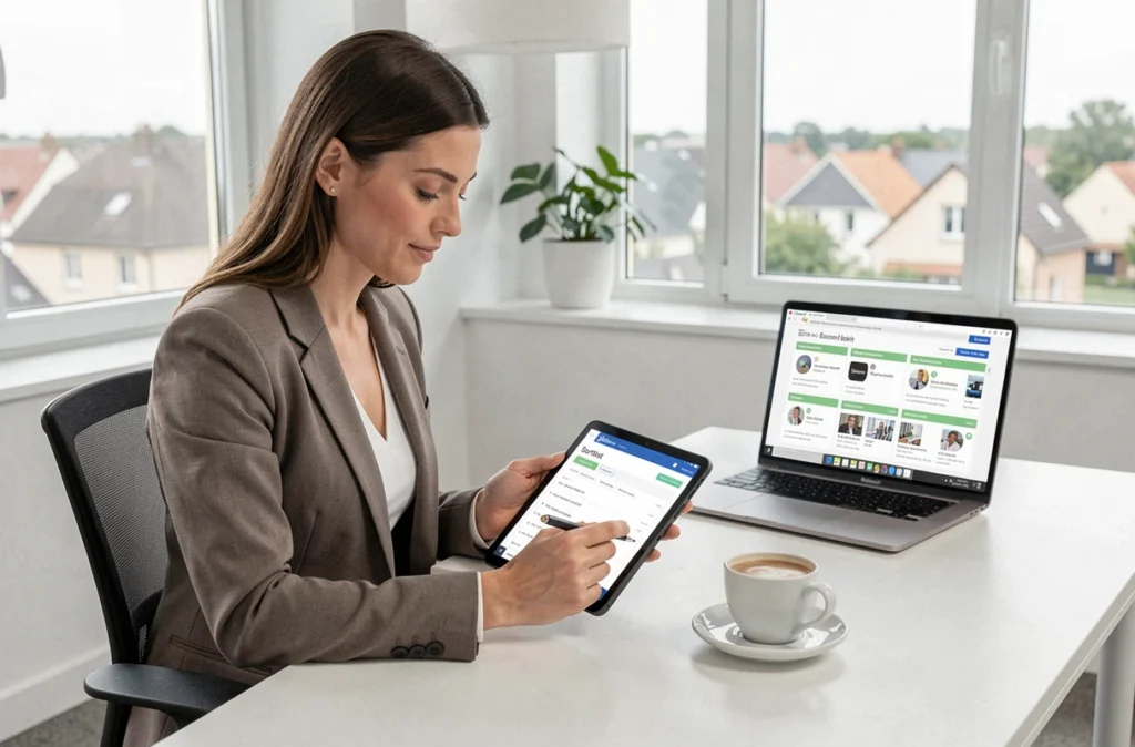 Professionnelle consultant les prestataires WordPress référencés sur Sortlist en Essonne